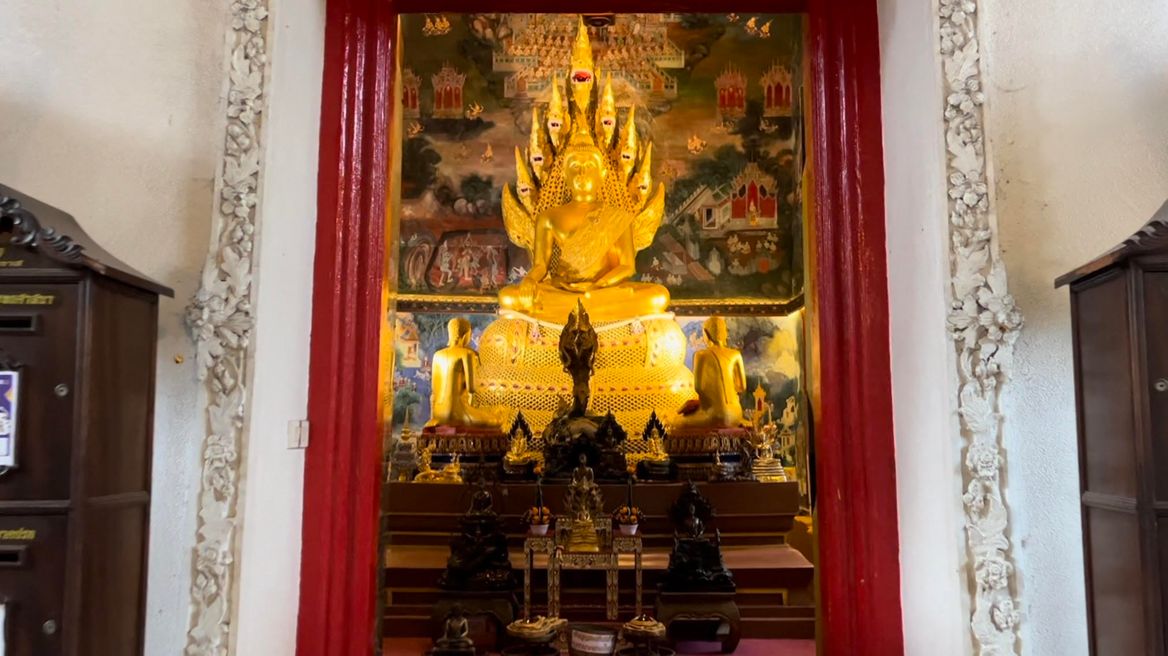 Nak Prok Buddha, with 7-headed Naga on top