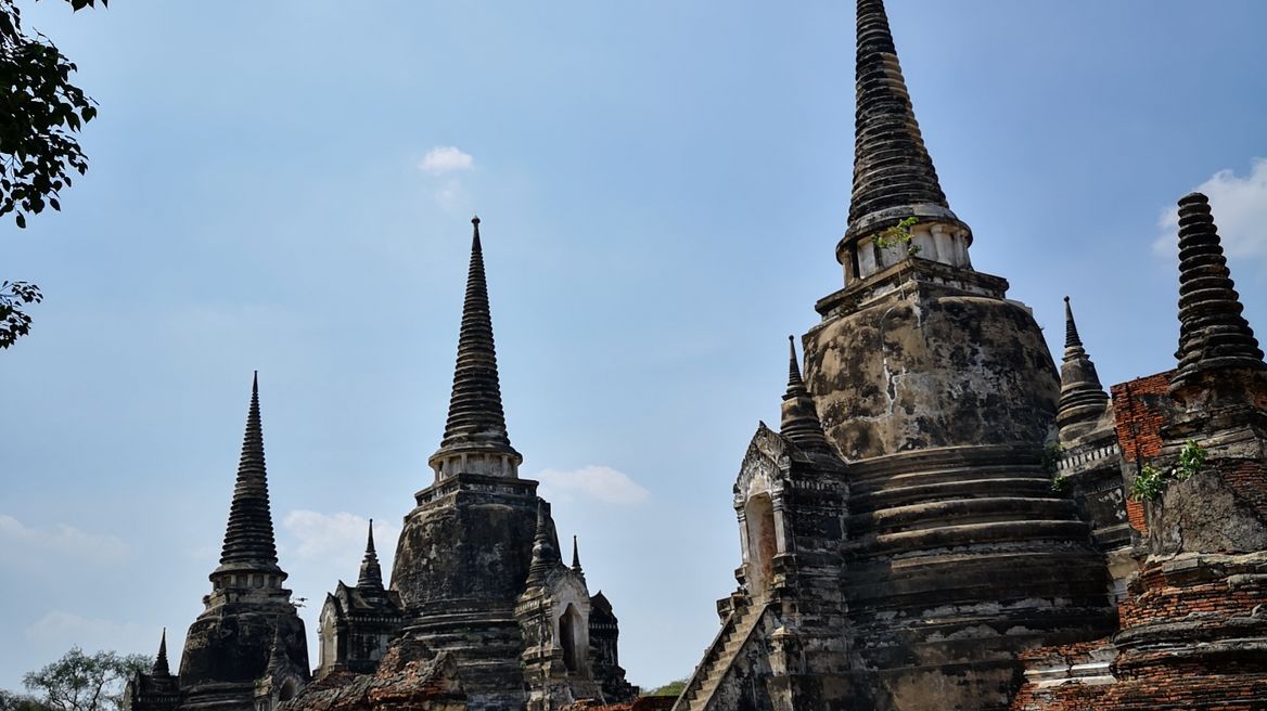 The ancient palace of Ayutthaya at Wat Pra Sri Sanphent