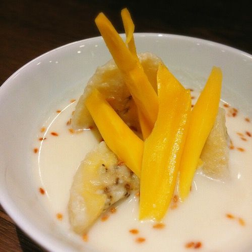Simmered banana in coconut cream