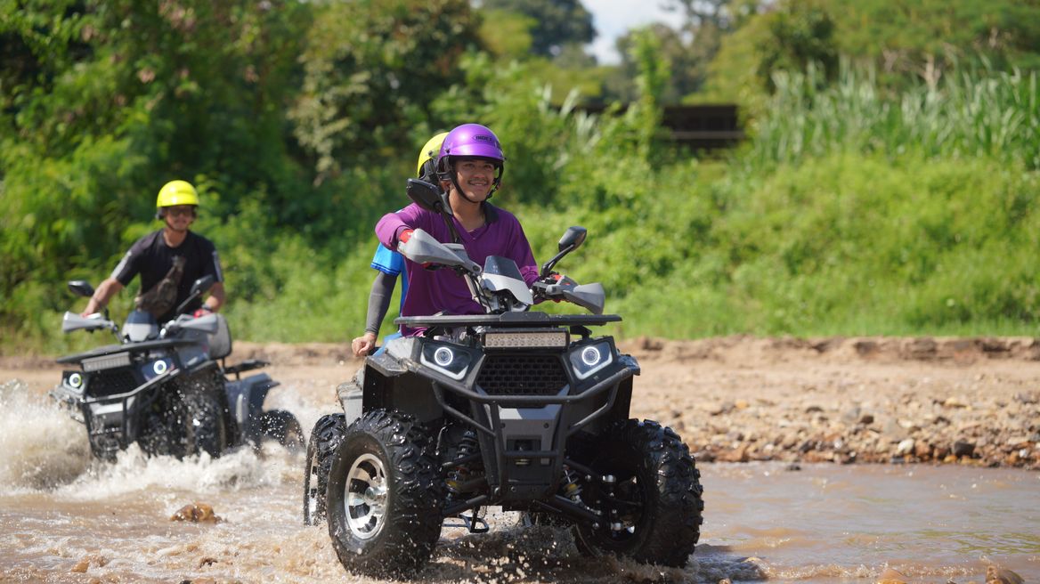 Exhilarating 3 hrs ATV through the beautiful nature,  cross over the streams and up to the hill point 
