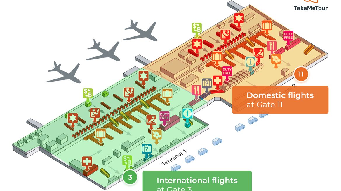 Don Mueang airport map