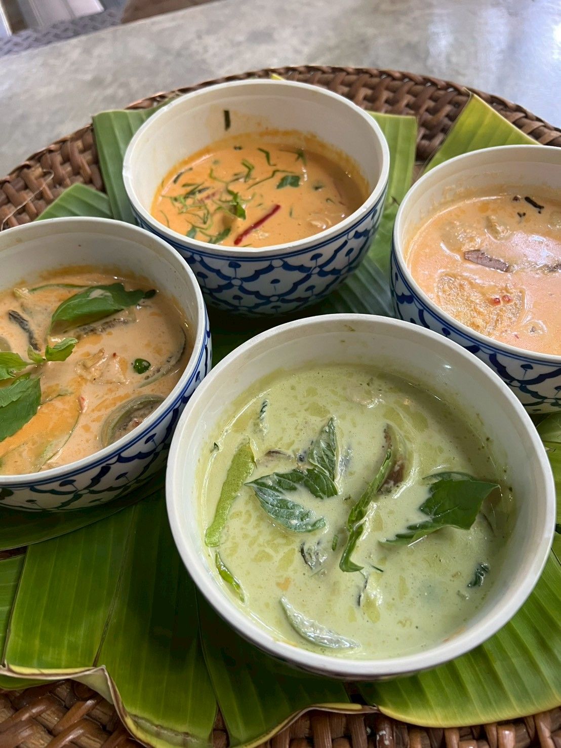 Four Thai curries