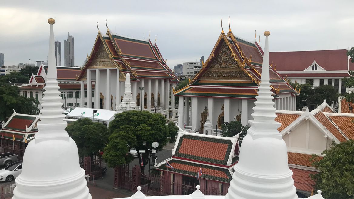 On top at Wat Prayunwongsawat 