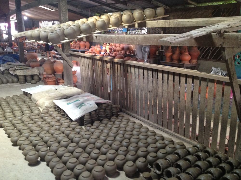 Pottery factory.