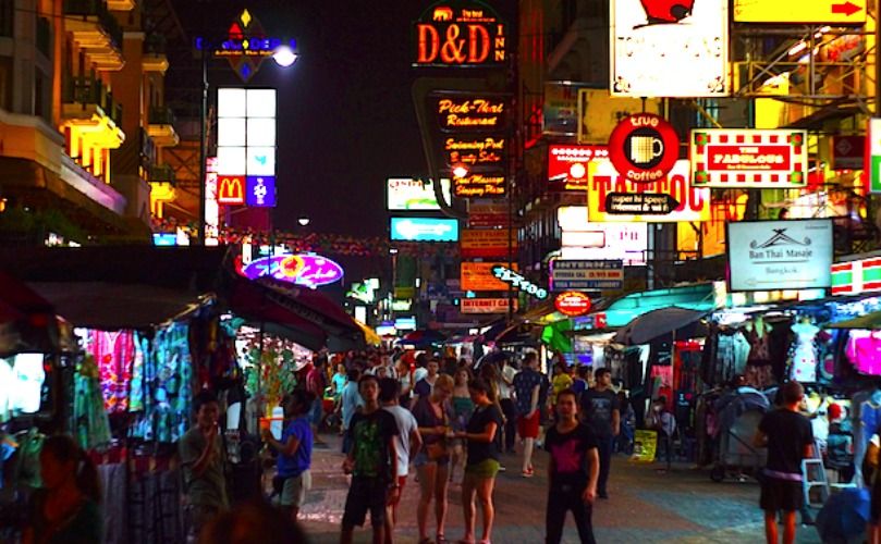 Khao San Road at night