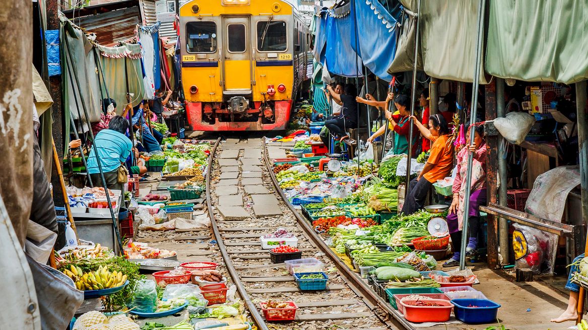 Take A Trip to Maeklong Railway Market and Boating in ...