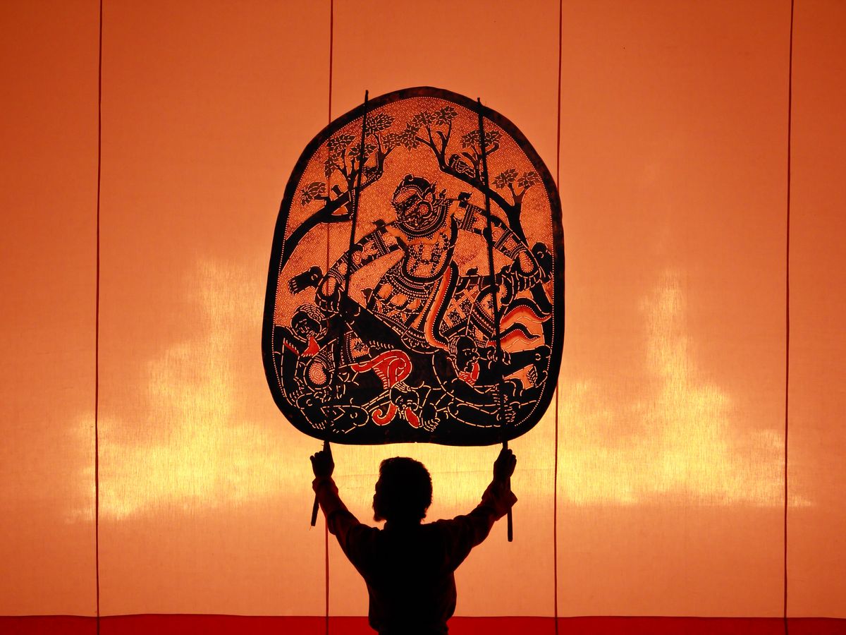 Thai shadow play, part of one of the best shows in Bangkok