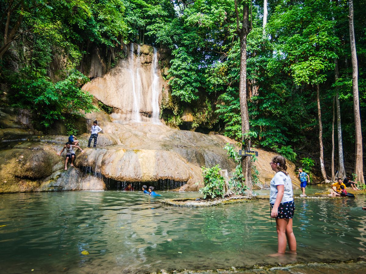 sai yok waterfall kanchanaburi thailand