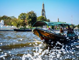 Old Town Along the River with Local