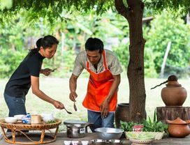 Make a Buddhist Maze, Eat and Play Like Locals and Visit the Pillow Makers' Village