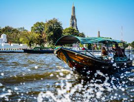 Boat ride along the river to visit temple and relax with massage