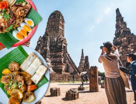 See the Giant Buddhas of Ang Thong and Ayutthaya and Taste Classic Thai Food