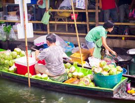 One day at the coolest floating market and the authentic railway market in Samut Songkram