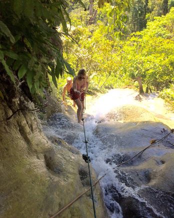Climb on Bua Tong Waterfalls 