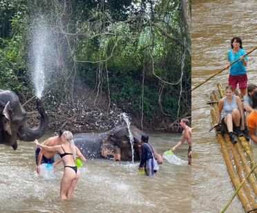 Elephant Care and Bamboo Rafting