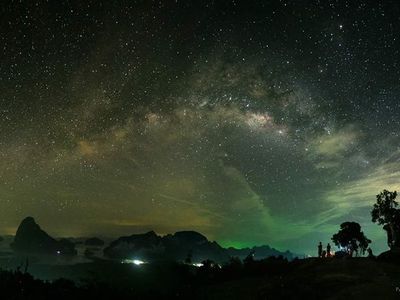 At night