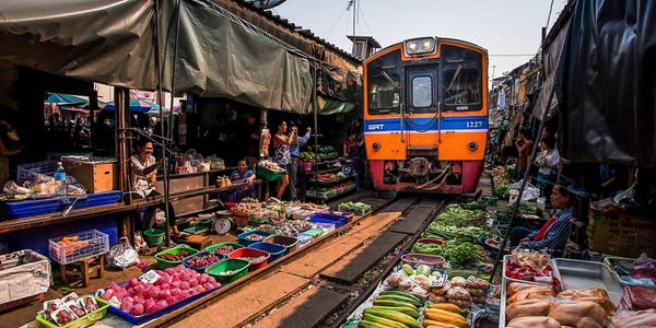 Maeklong Railway Market