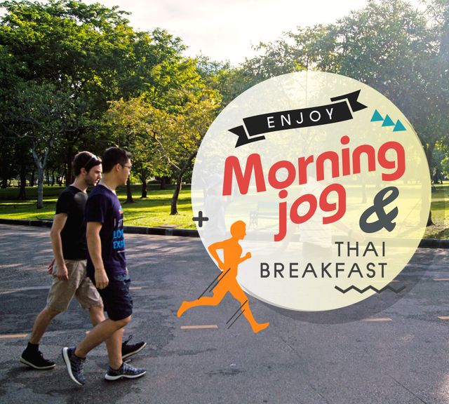 Fun Private Morning Jog at Lumphini Park & Authentic Thai Breakfast 