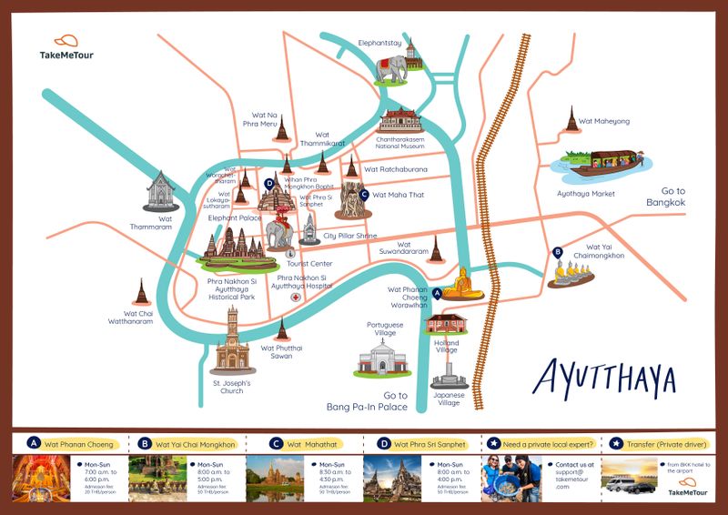 ayutthaya travel map